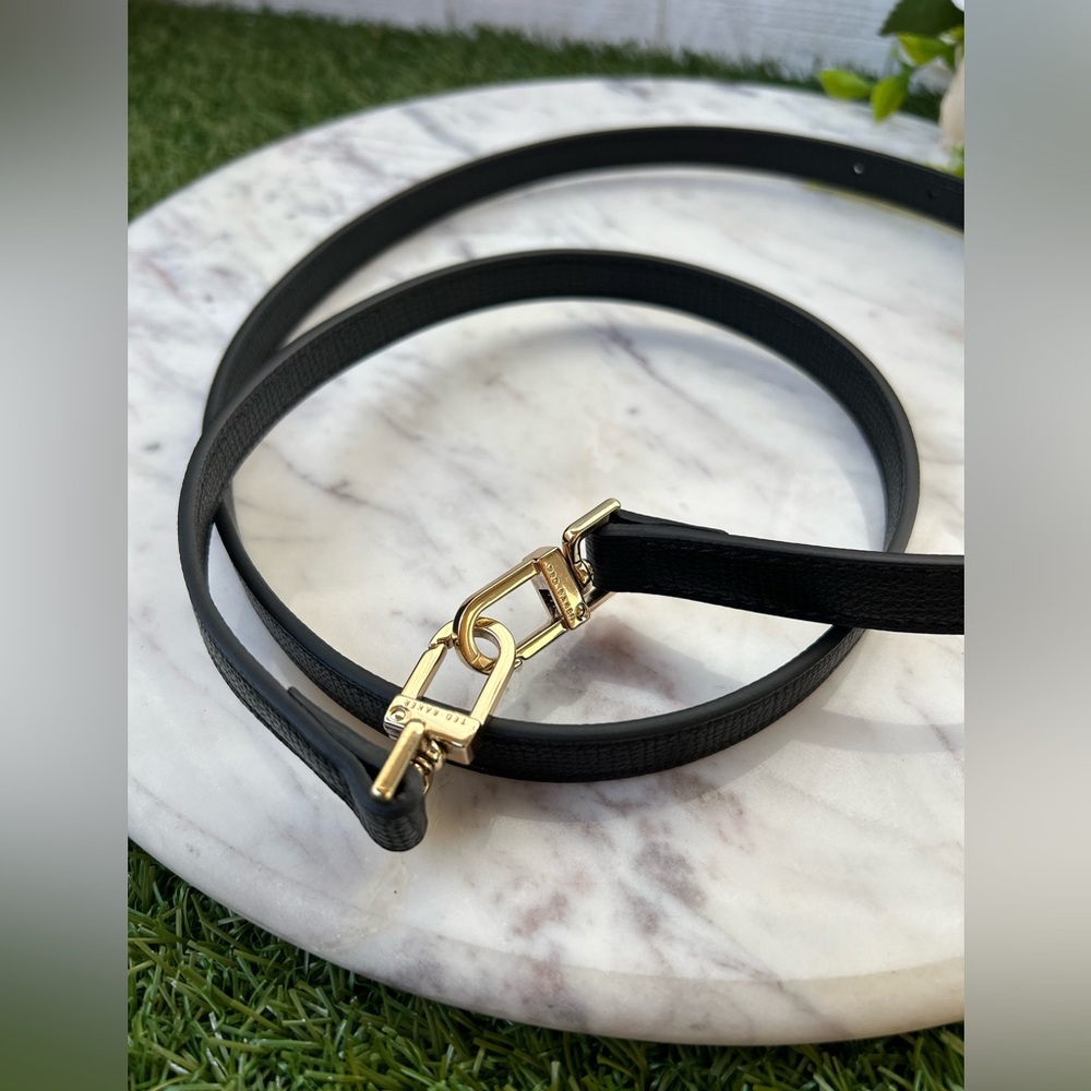 Ted baker bag strap black /gold 48” long 43” short like new , pls see picture